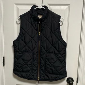 JCrew Black Puffer Vest